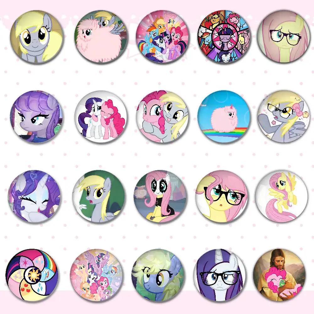 لطيف أنيمي بلدي L-little-P-ponyS Kawaii شارة دبابيس لصديق ، حقيبة الظهر ، الملابس ، اكسسوارات تحصيل ، هدية مجوهرات