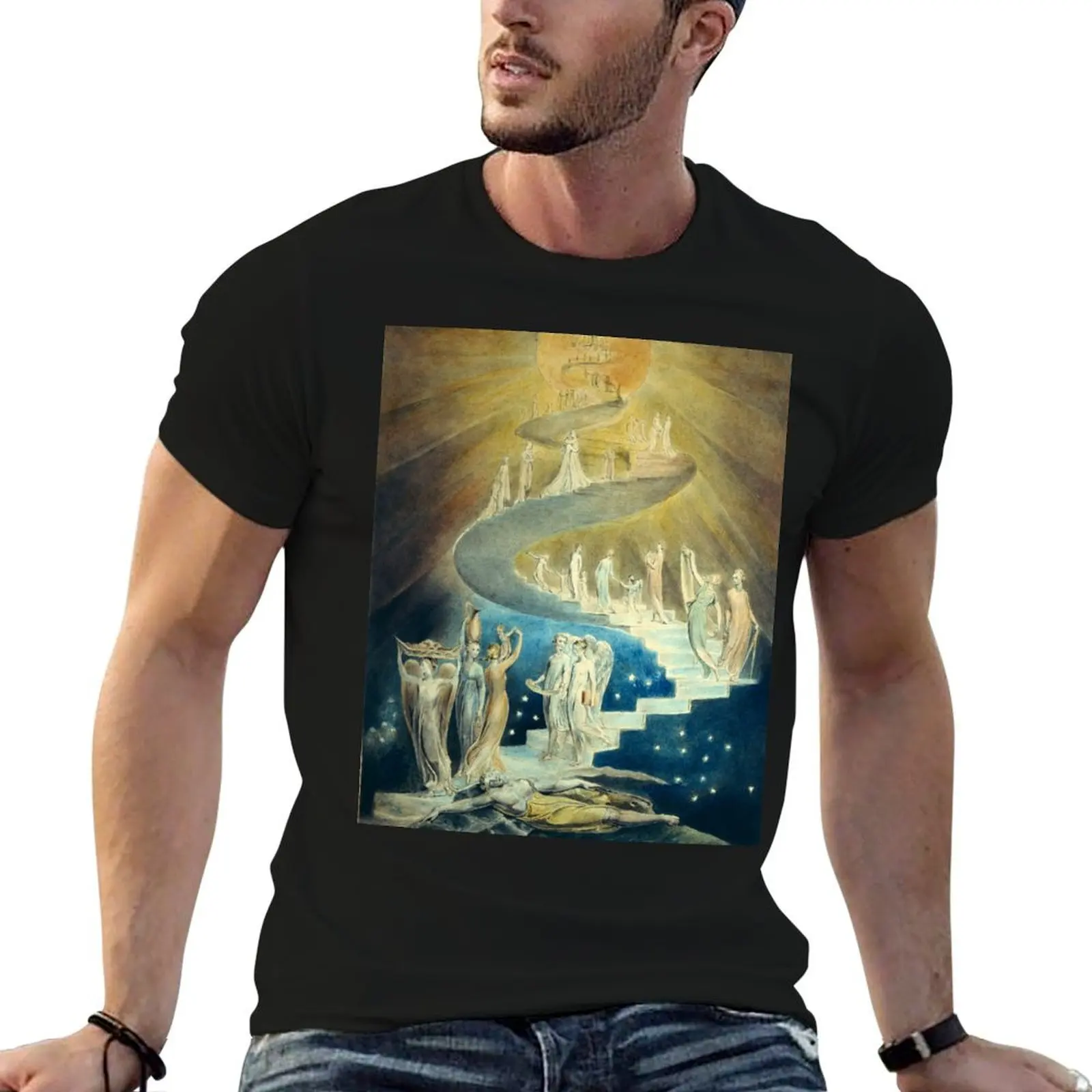 William Blake Jacob's Ladder T-Shirt Plus Size Lightweight Tee Shirt