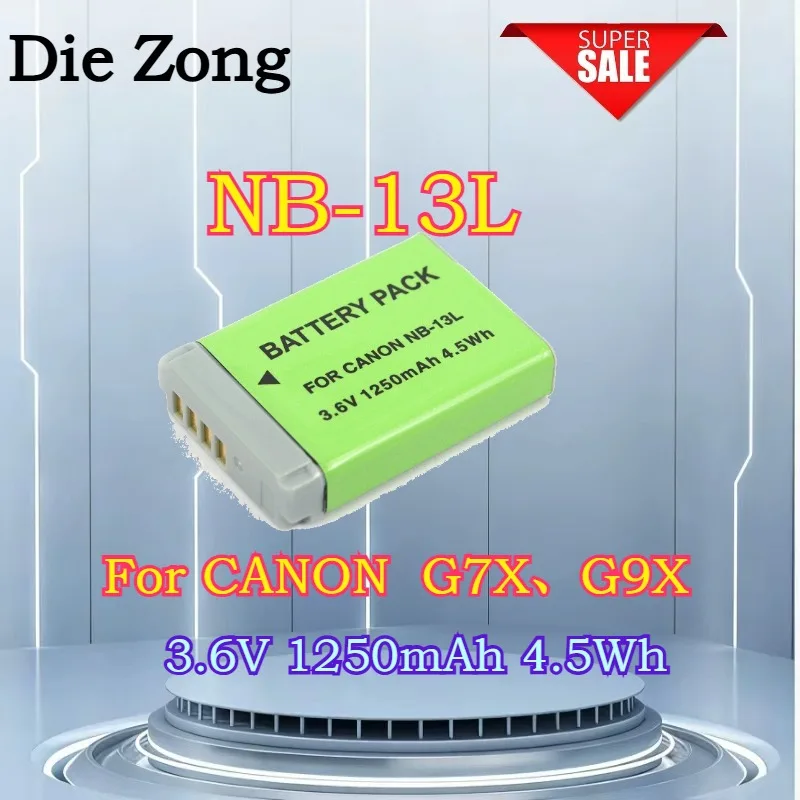 

For Canon G7X G9X Camera Battery New NB-13L Compatible Version Safe Battery Core Stable Battery Life 3.6V 1250mAh 4.5Wh