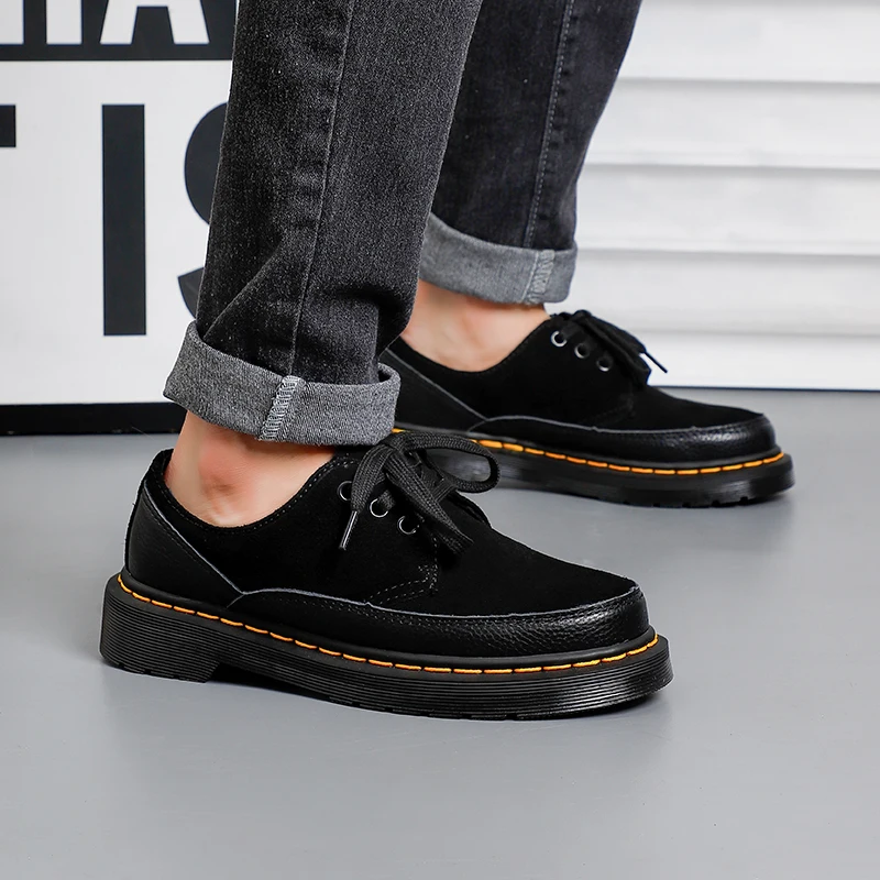 

Мужские туфли дерби на толстой подошве. Удобная классическая деловая повседневная мужская обувь.