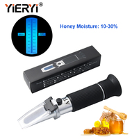 Yieryi Handheld 10-30% Water Honey Brix Refractometer for Honey Sugar Concentration ATC Honey Moisture Meter Beekeep Tester