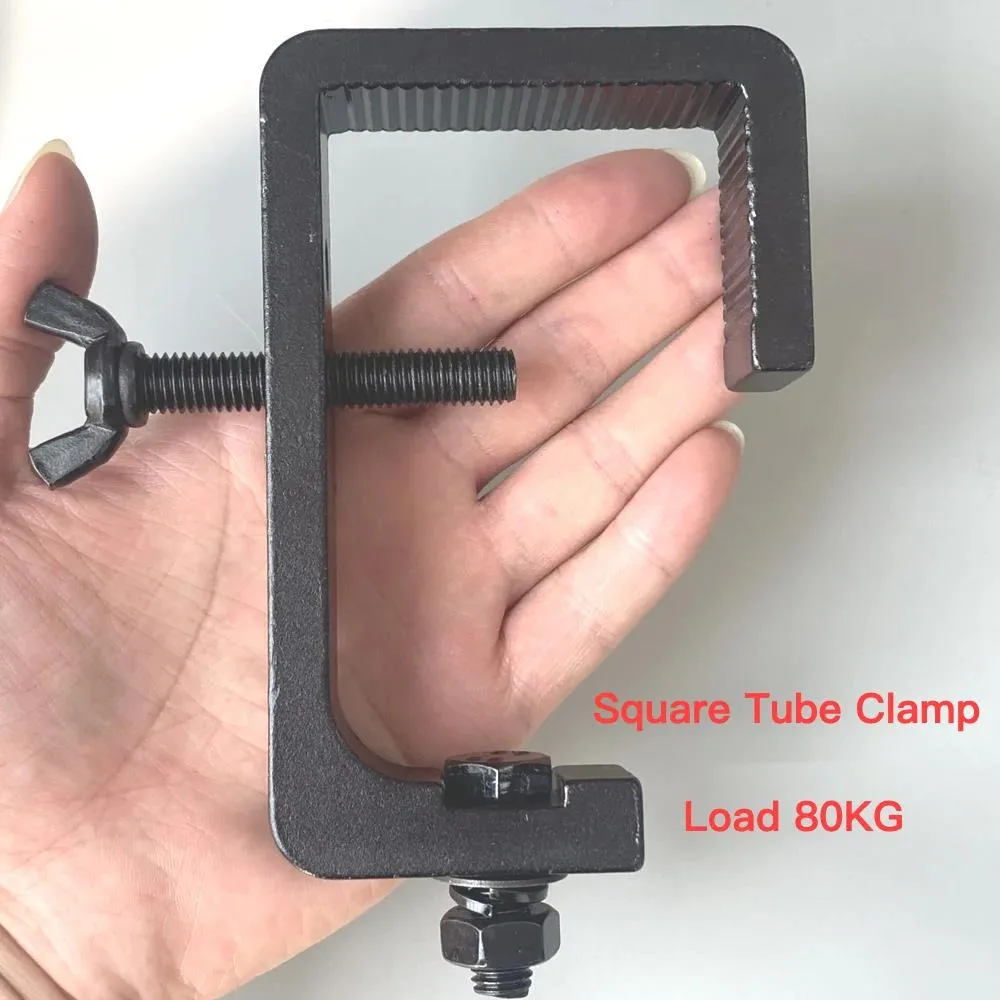 Квадратный зажим для труб, 15-40 мм, 30-55 мм, зажим из алюминиевого сплава, ферменный стенд, крючки, установленный луч освещения сцены, светодиодный светильник с подвижной головкой, DJ-фурнитура