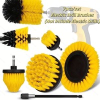 7pcs Deep Cleaning Drill Brush Set PP Durable Drill Scrub Kit Multi-function Extension Pole Drill Attachment Cleaning Tool