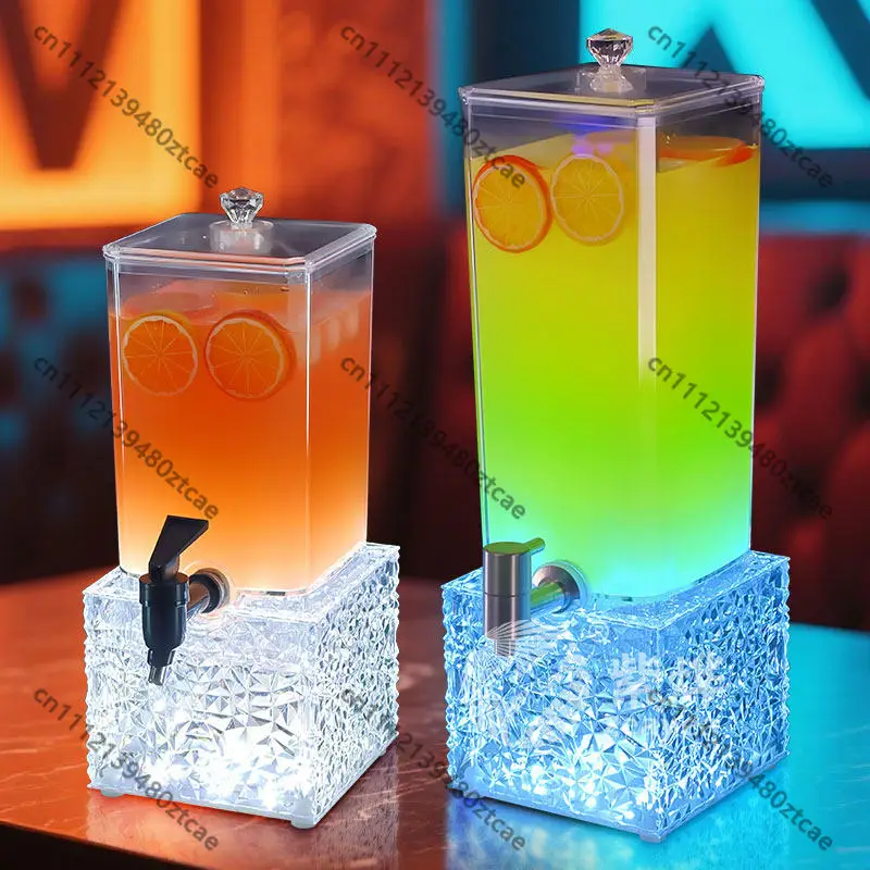 3L LED Beer Dispenser Tap Bar Draft Drink Tower Portable Beverage Storage Container