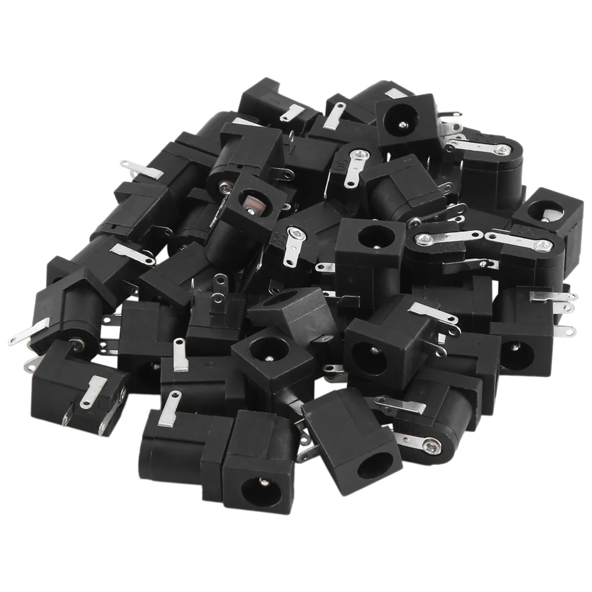 A47U 45 Pcs DC Power Jack Socket 2.1mm x 5.5mm Barrel-Type PCB Mount DC-005