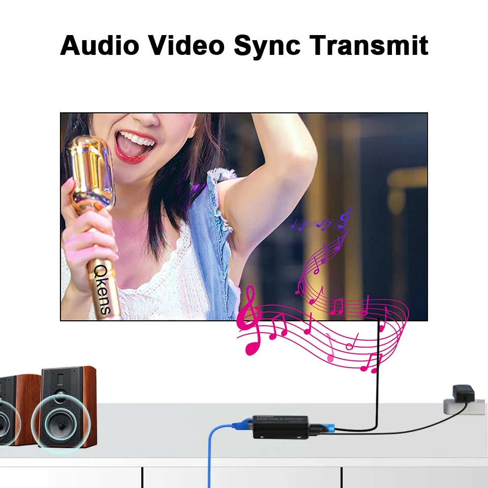 Imagem -06 - Transmissor e Receptor Video do Cabo Ethernet 300m Prolongamento de Hdmi Rj45 Cat5e Cat6 Kvm pc Teclado Rato