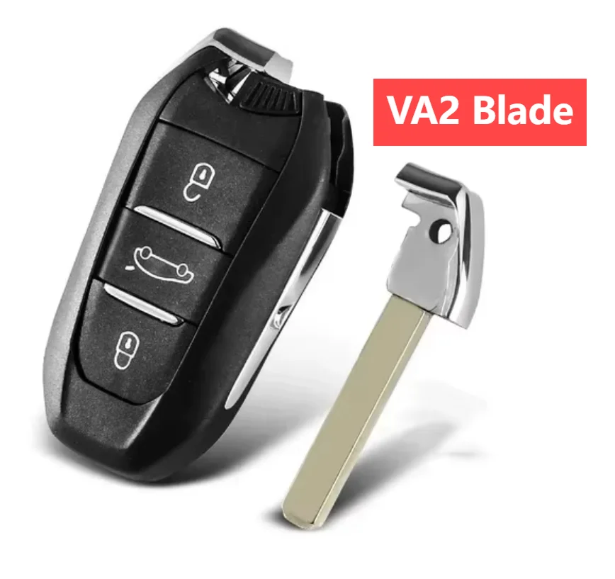 Cangkang Pengganti Kunci Mobil Remote Control Otomatis Baru 2025, 3 Tombol, Cocok Untuk Peugeot Citr-oen HU83/VA2