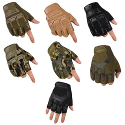 1 paio di guanti militari tattici da esterno unisex mezze dita antiscivolo sport pesca sollevamento pesi equitazione