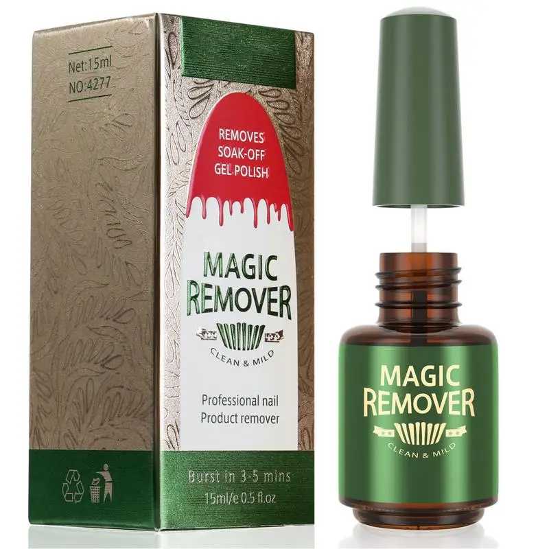 Removedor de esmalte en Gel, 15ml, ultrapotente, purpurina de Gel y pinturas de colores oscuros