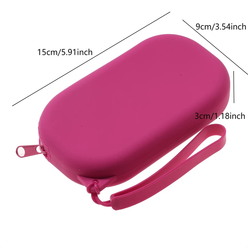 Morandi Color Silicone Cosmetic Bag Coin Purse Large Capacity Multifunction Storage Bag Solid Color Small Item Bag