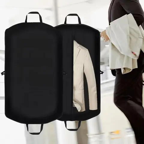 Portable Garment Protective Cover, Clothing Dust Storage Bag, Foldable Hanging Garment Bag Organizer, Non-Woven Suit Dust Bag