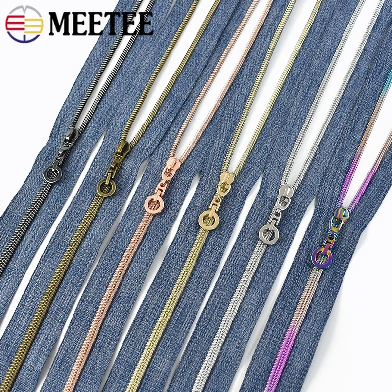 2/4M Meetee 5# Nylon Zippers Tapes + Zipper Sliders For Sewing Bags Clothing Pocket Decoration Zips Reapirt Kit DIY Accessories