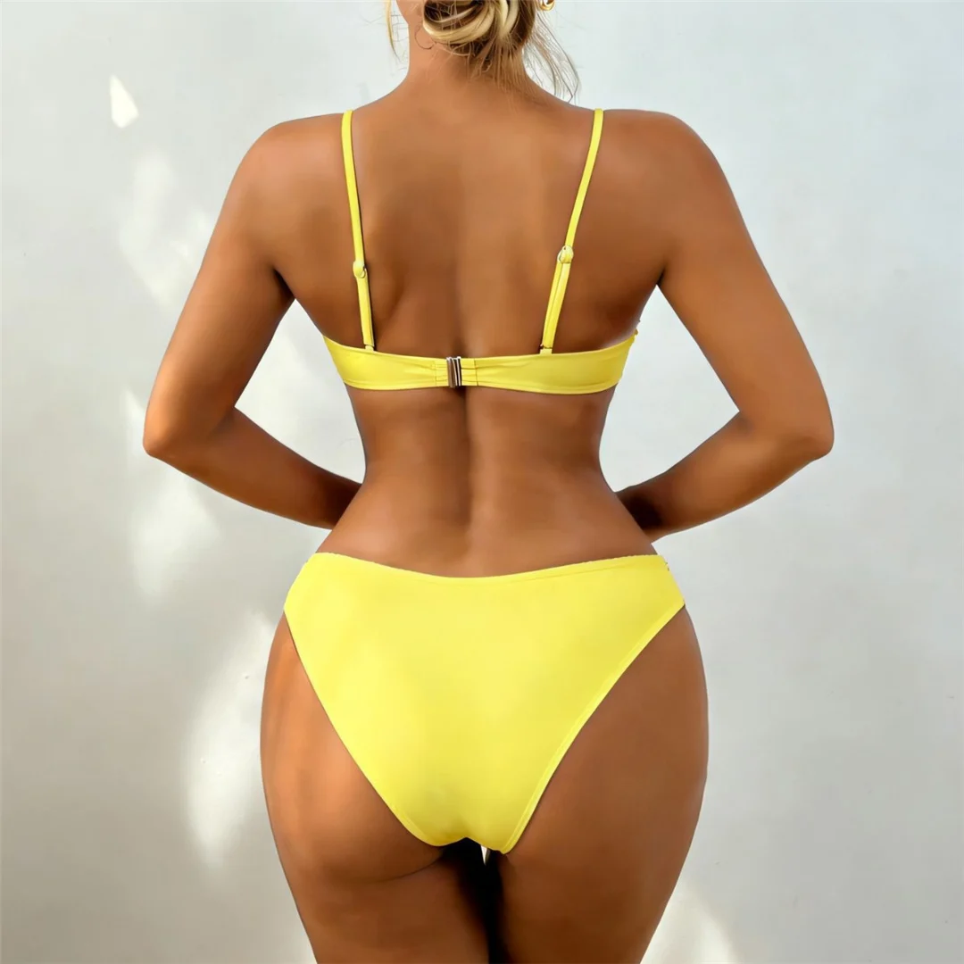 S - XL, gespleißter, rückenfreier Badeanzug für Damen, einteiliger Badeanzug, Monokini mit hohem Beinausschnitt, Badebekleidung, Badeanzug, Modell V8407 – Detail 4
