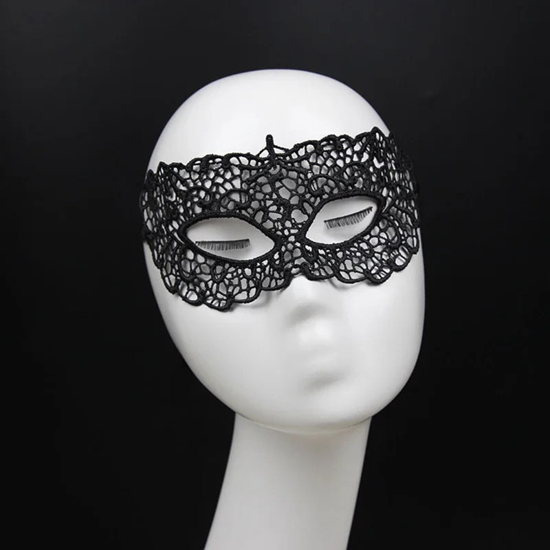 Maschera di moda Sexy pizzo nero maschera cava occhiali discoteca regina sesso femminile Lingerie ritaglio maschere per gli occhi per Masquerade