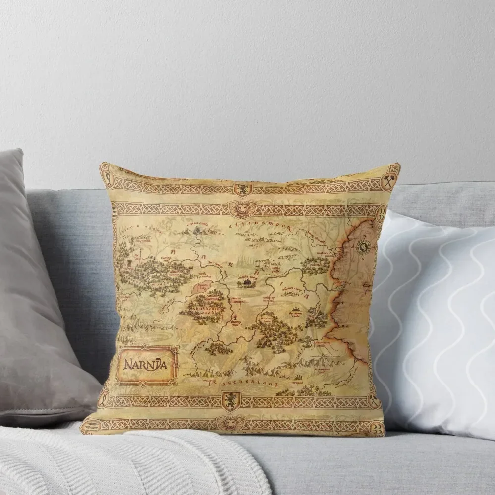 

Map of Narnia Throw Pillow Christmas Pillow Covers Christmas Pillow Custom Cushion Photo