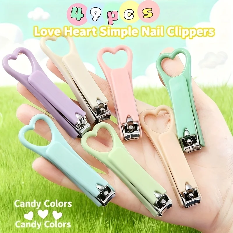 49pcs Portable Foldable Love Nail Clippers Essential Manicure & Pedicure Tools | Top Gift for Christmas Thanksgiving & New Year