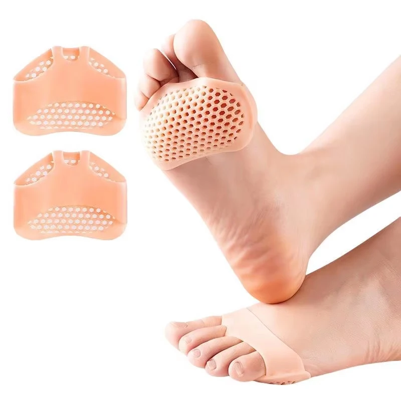 2/6 stücke Silikon Mittelfuß Pads Toe Separator Schmerzen Relief Fuß Pads Orthesen Fuß Massage Einlegesohlen Vorfuß Socken Fuß Pflege werkzeug – Detail 2