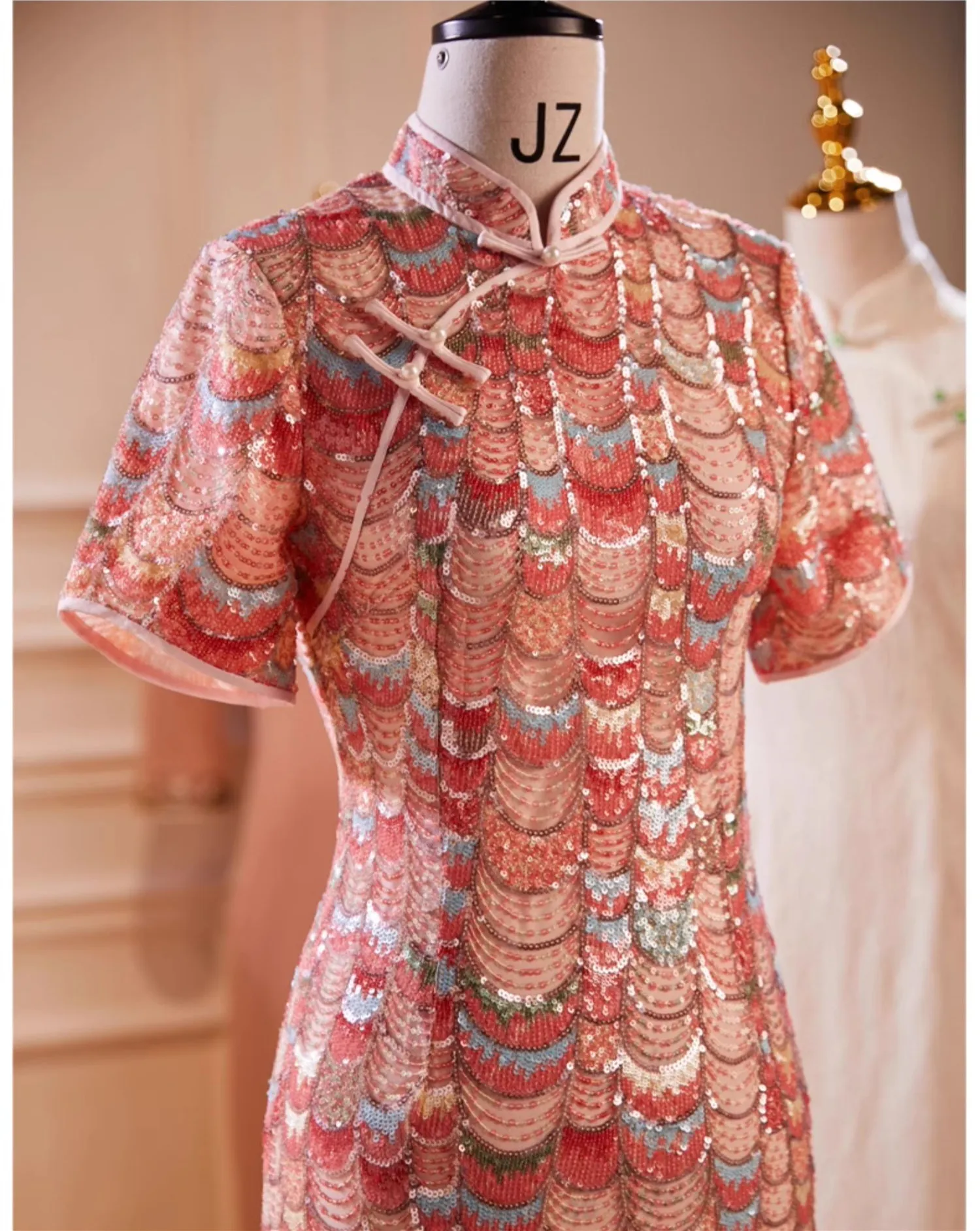 lingzhiwu Wedding Dress Cheongsam Dresses 2024 Summer Chinese Style Female Bride Vestidos New Arrival