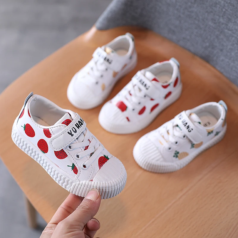 

Children Fruit Tennis Shoes Four Seasons Boys Girls Casual Sneakers Soft Bottom Baby Toddler Kids Casual Sports Shoes Size 21-30