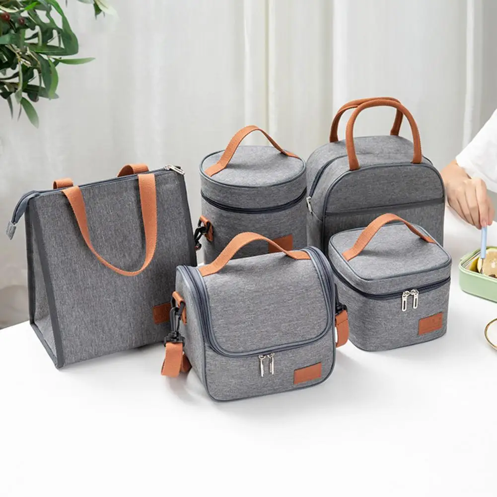 

Insulated Lunch Bag Durable Thickened Oil-proof Picnic Bento Box Insulation Handbag Office Supply