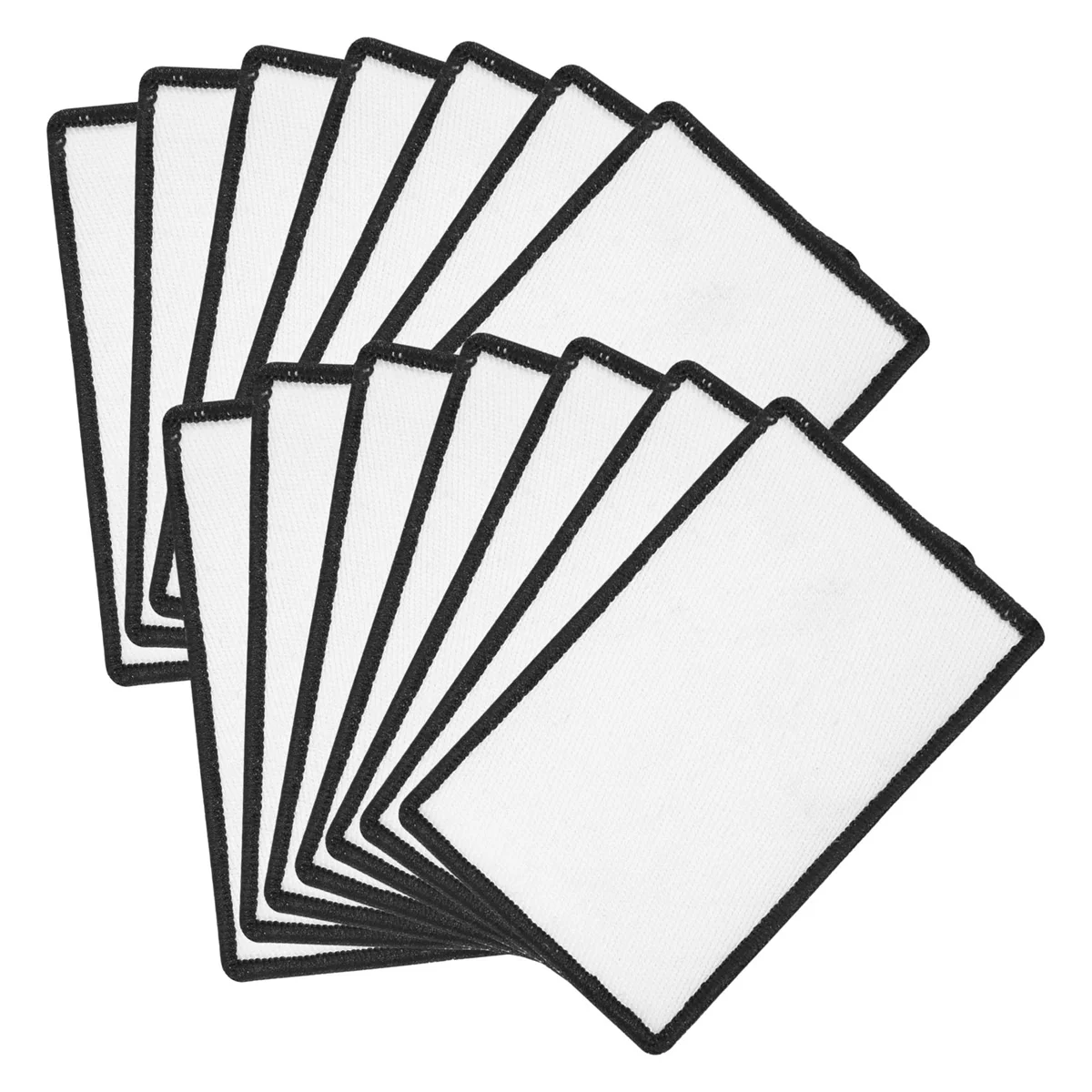 Parches rectangulares de sublimación para planchar en blanco, parches de reparación de tela para ropa, sombreros, 14 piezas