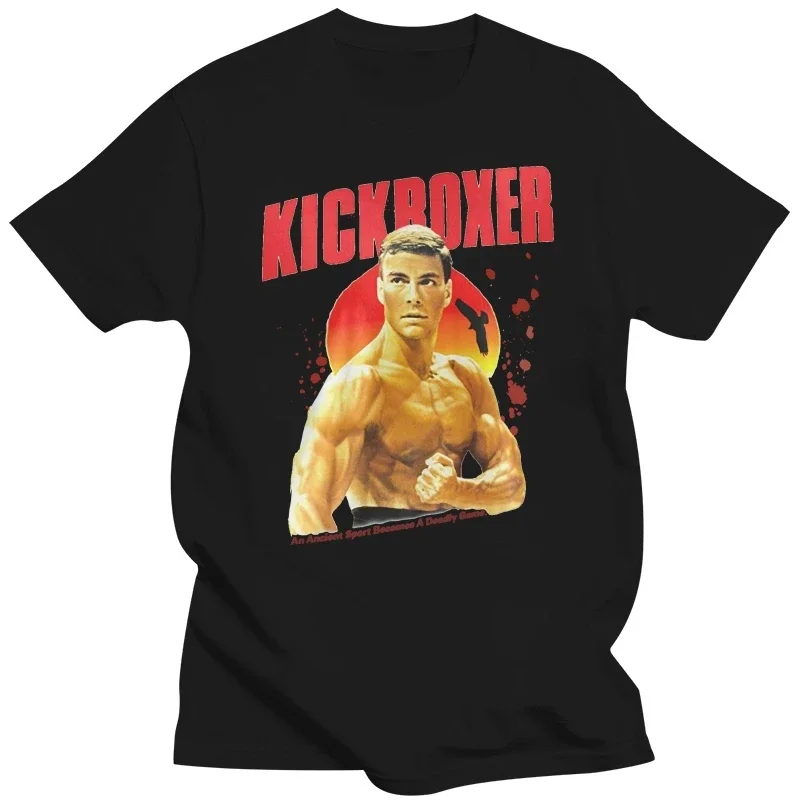 Mens Cult Jean Claude Van Damme Kickboxer Movie T shirt Print Cotton High Qlity