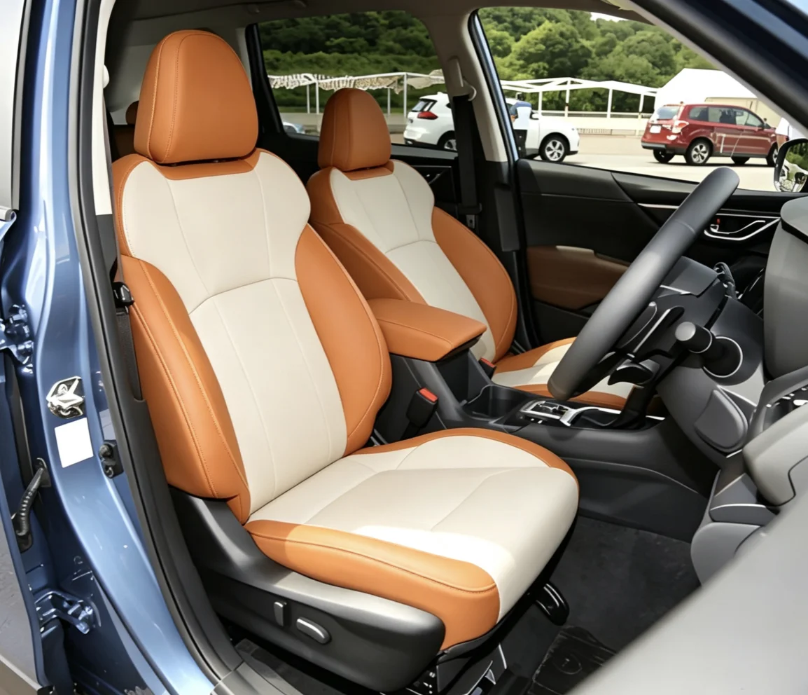 Für Subaru Forester 2019~2021 Maßgefertigte Autositzbezüge Luxuriöses Nappaleder 100% Passgenau Innenraumzubehör 360 ° Vollständige Abdeckung – Detail 3