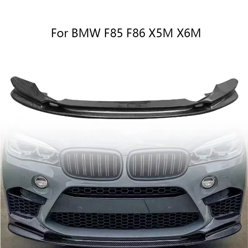 

3D Style Carbon Fiber Front Bumper Lip Diffuser Chin For BMW F85 F86 X5M X6M 2014-2019 Car Front Lip and Splitter Accessories