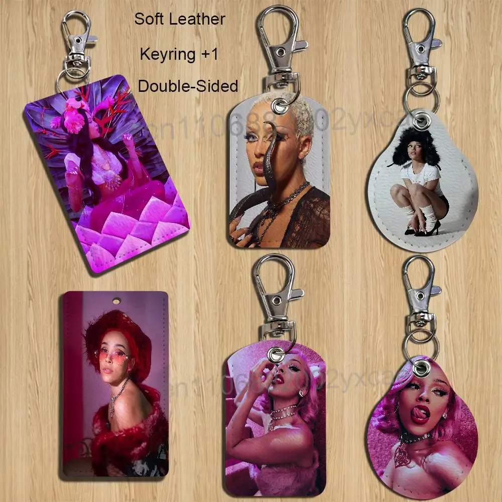 

art So High red Doja Cat Holder For Bank Business Work Card Holder Student Card Case Bus Card Keychain