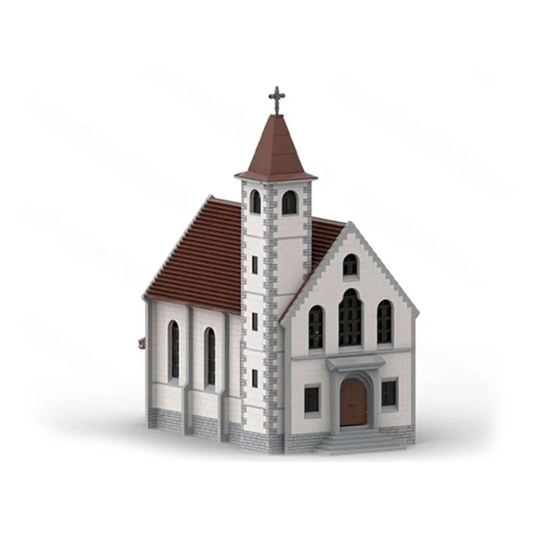 7517 Uds. MOC Iglesia modelo modular bloques de construcción arquitectura montar juguetes DIY Idea creativa regalos de navidad cumpleaños para niños