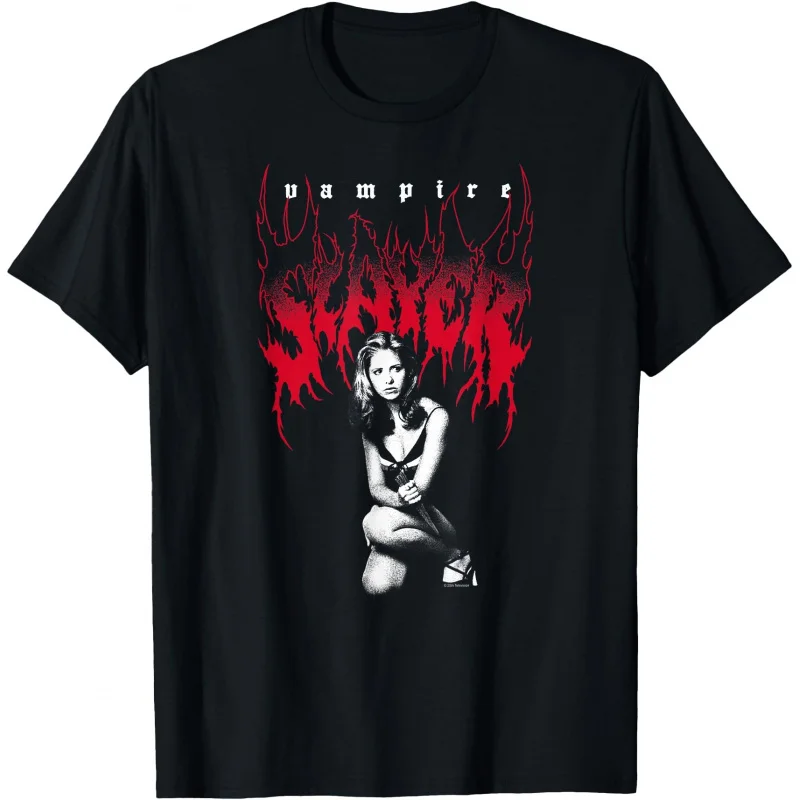 

Extreme Metal Buffy The Vampire Slayer Gift t shirt 100% cotton tee Crew Neck Short Sleeve Graphic clothes All size tops S-6XL