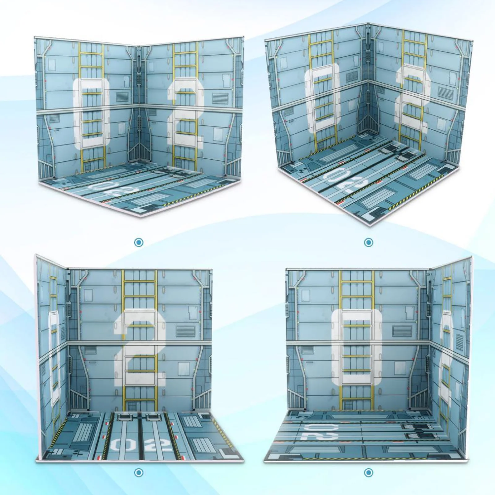 4/set 1:12 Model Display Collection Storage Background Scene Garage for Figures Display