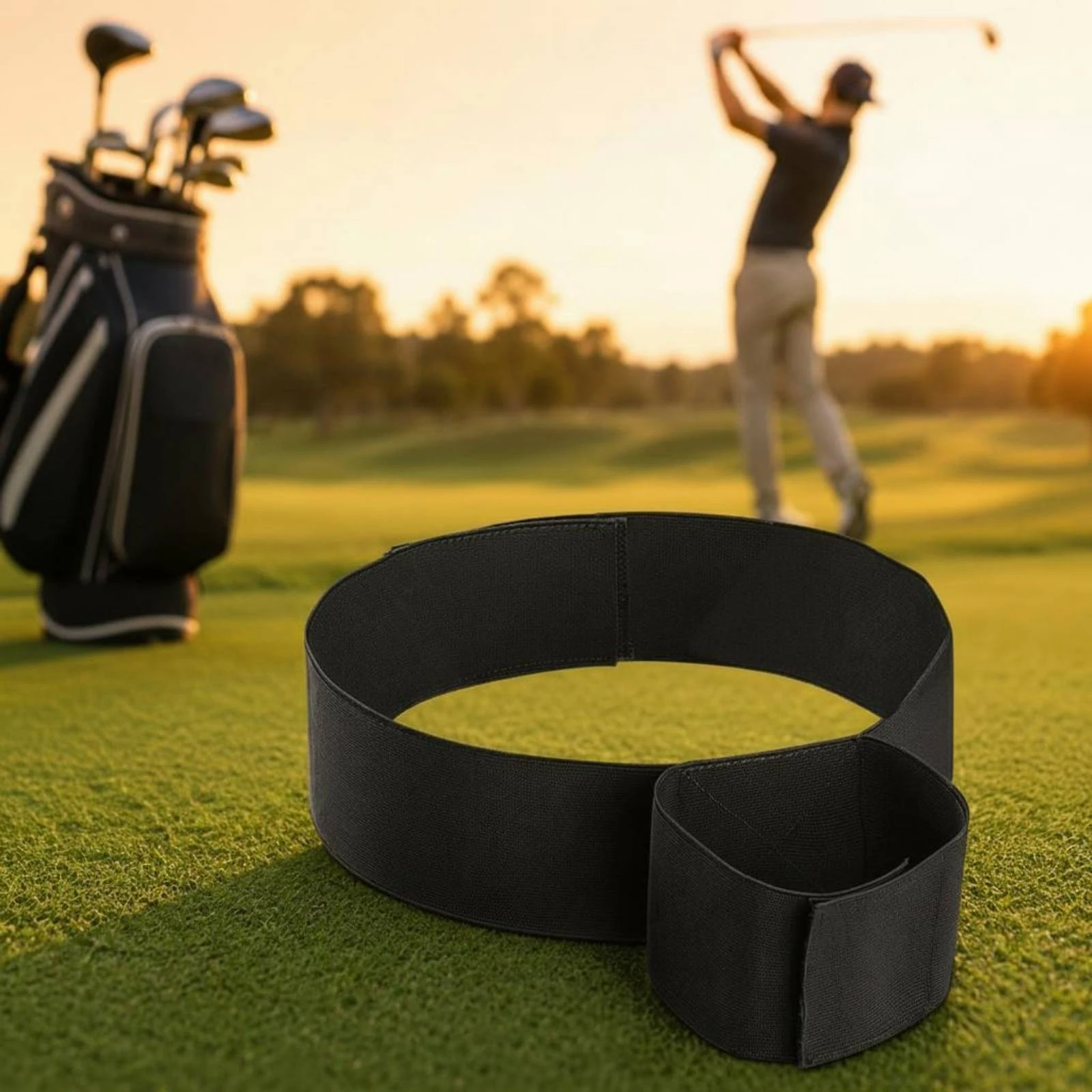 

Golf Swing Training Belt Hook-and-Loop Golf Swing Belt Sports Practice Gear Muscle Memory Long-Lasting