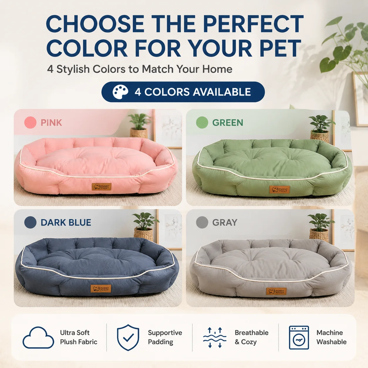 سرير للكلاب مريح وداعم للعظام، - مراجعة Pet Supplies Dog Wash وسعره