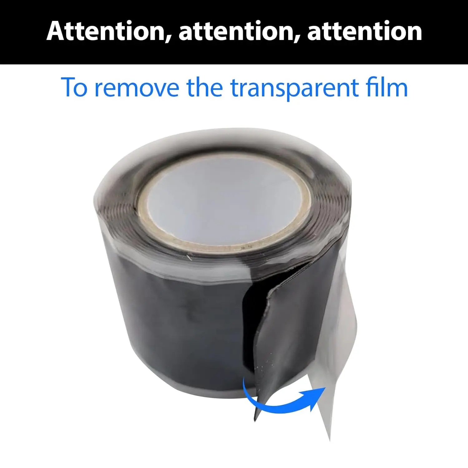 Rescue Tape Self-fusing Silicone Tape,Seal Pipe Plumbing Hose Repair Tape for Cable Insulating Strech Wrap Seal Black Grip Tape