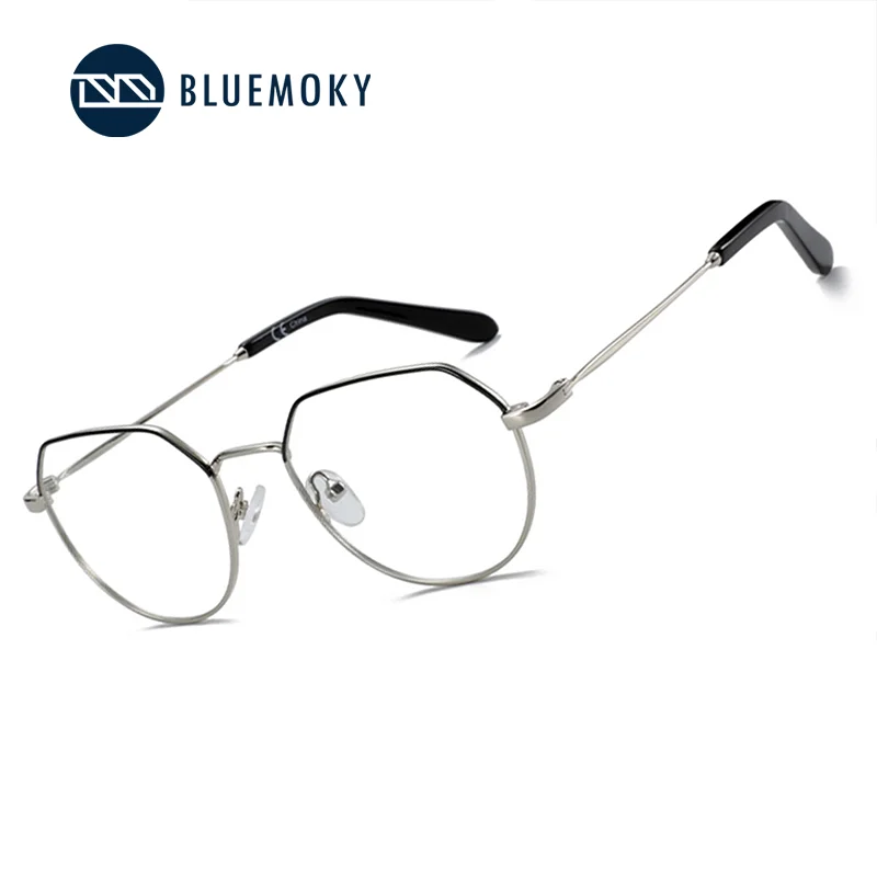 

Женские многоугольные очки BLUEMOKY в металлической оправе, смелый дизайн, современный стиль, без диоптрий