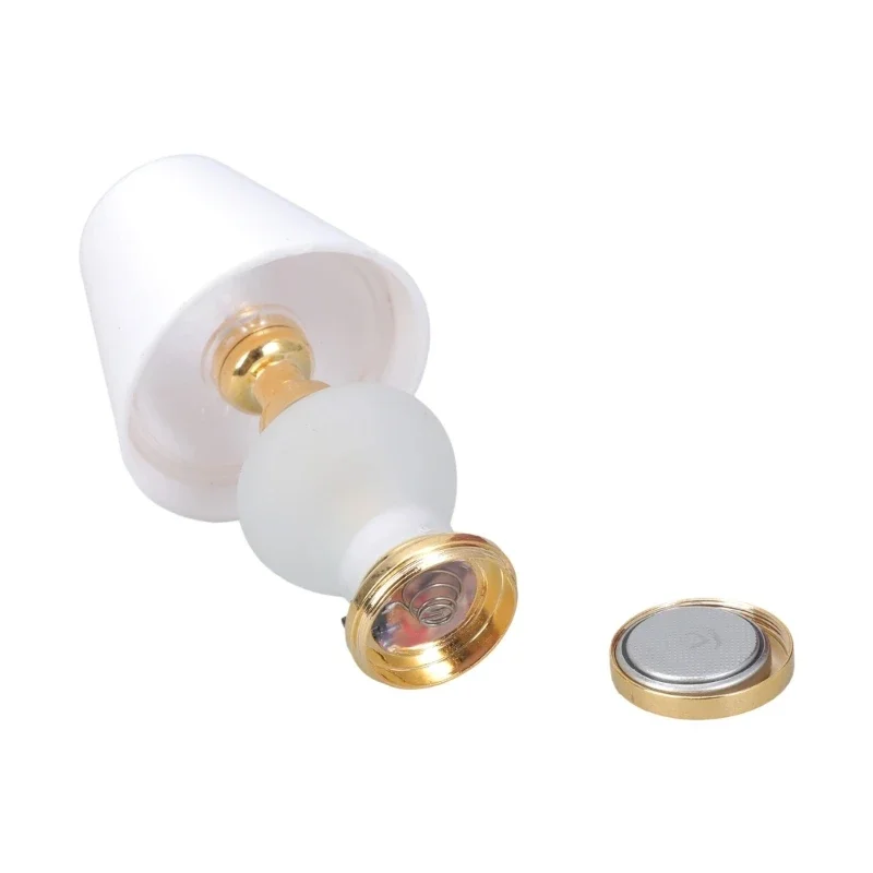 Schlafzimmer Weiße Tischlampe Miniaturmöbel Modell Puppenhäuser Zubehör Realistische Beleuchtung Spielzeug Spielset 1:12 15UB