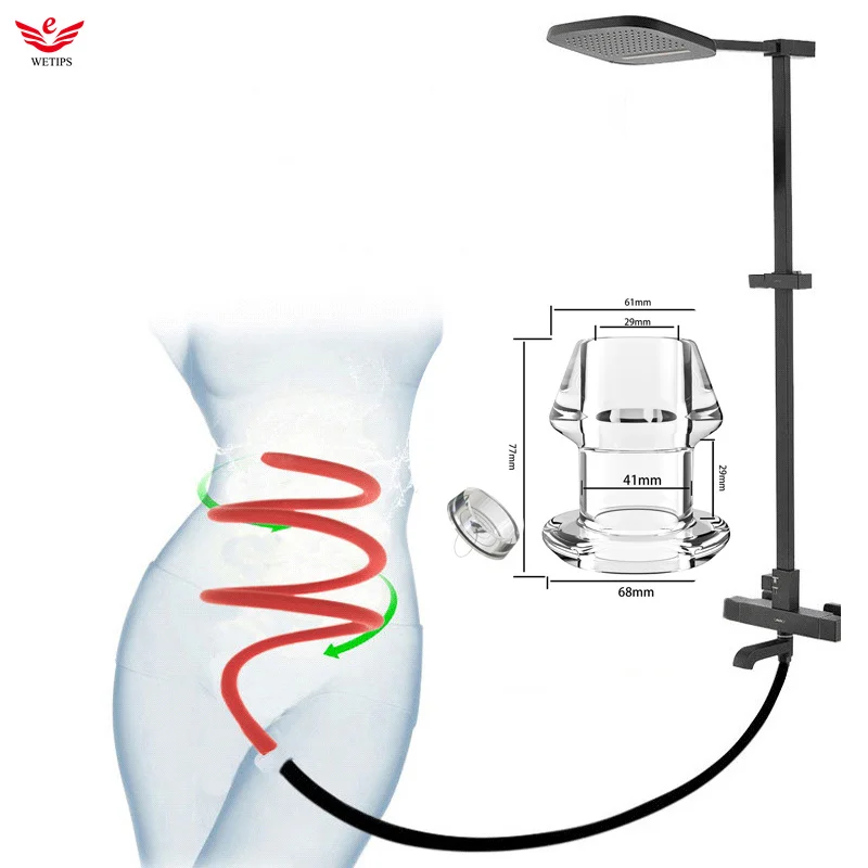 

Силиконовая Прозрачная семейная клизма WETIPS для душа, душевая кабина для мужчин, стирка для биде, поворотная клизма, анальная полностью Очищающая клизма