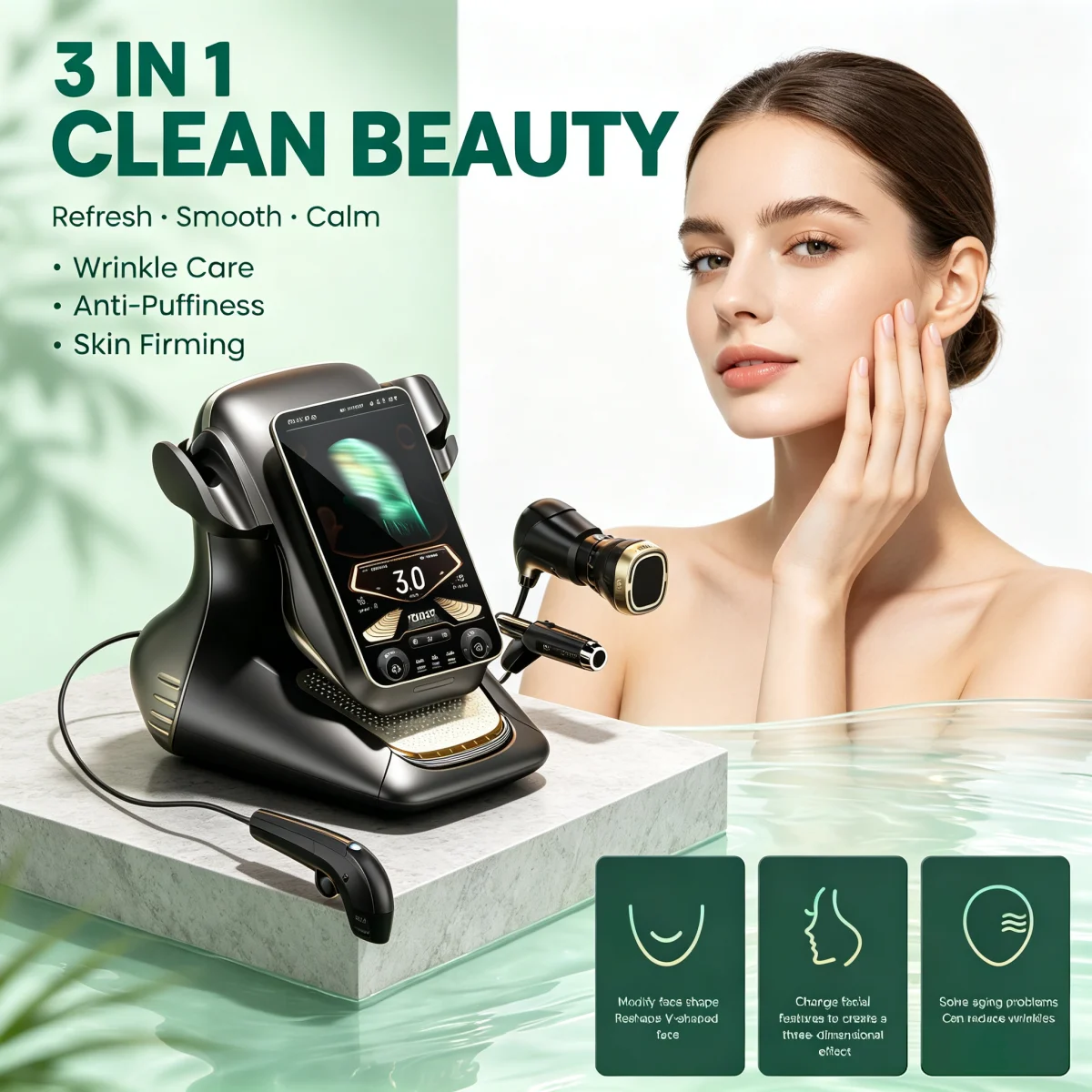 360MAX 25D HiFU Non Invasive 3 In 1 Machine Facial Slimming Anti Aging Body Firming Professional Beauty Treatment Device
