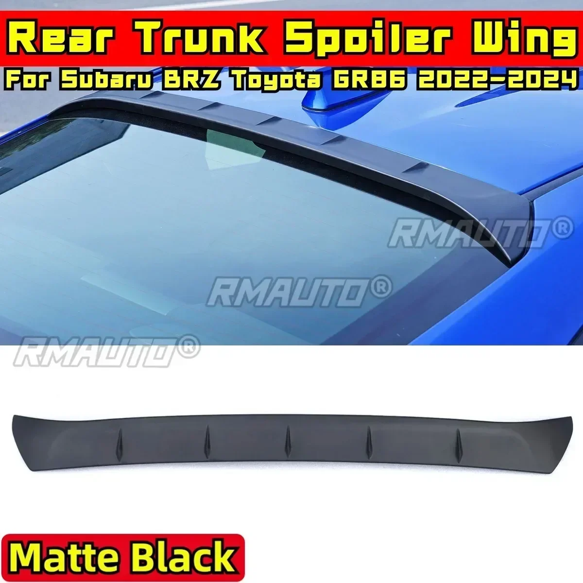 

For Subaru BRZ Toyota GR86 2022-2024 Rear Roof Spoiler Carbon Fiber Look Wind Guide Style Roof Wing Exterior Part