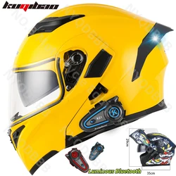 Dual Lens Facelift Helmet for Motorcycles Long Endurance Bluetooth Helmet for Motorcycles Cool Full Helmet