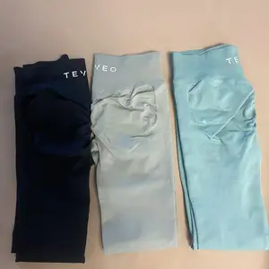 Hatte Yoga Hosen Impact Leggings Frauen hohe niedrige Strecke mit Ribs Band Scrunch Gymnasium Leggings Fitness Sweat Dochting Training 6 Hauptverkaufs Uhr John Wick - №4