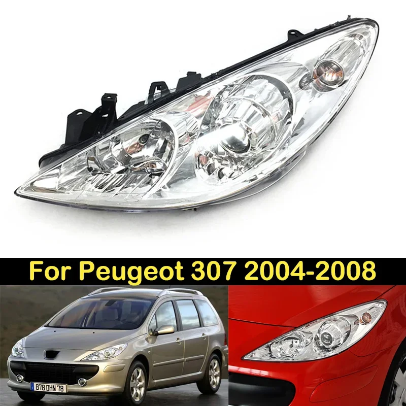 For Peugeot 307 2004 2005 2006 2007 2008 Headlight Front bumper headlight headlamp Assembly head light head lamp Assy