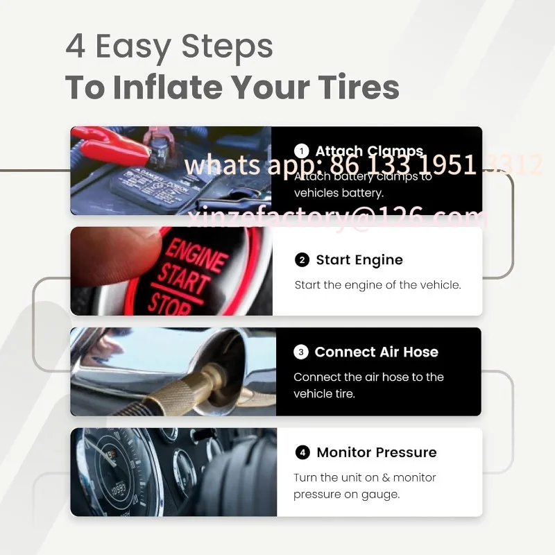 Picture 5: Customizable Tire Inflator Portable On/Offroad Air Compressor For Car, Truck, SUV & RV