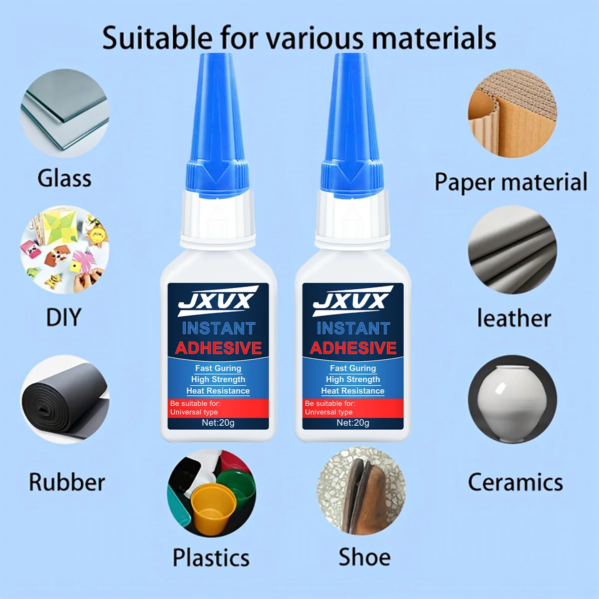 

High Strength Weldable Multi-Purpose Transparent Super Glue, Residue-Free Adhesive, Ultra-Fast Drying Adhesive Agent, Multi-Purpose Repair Glue, Super Strong Adhesive, 50g.