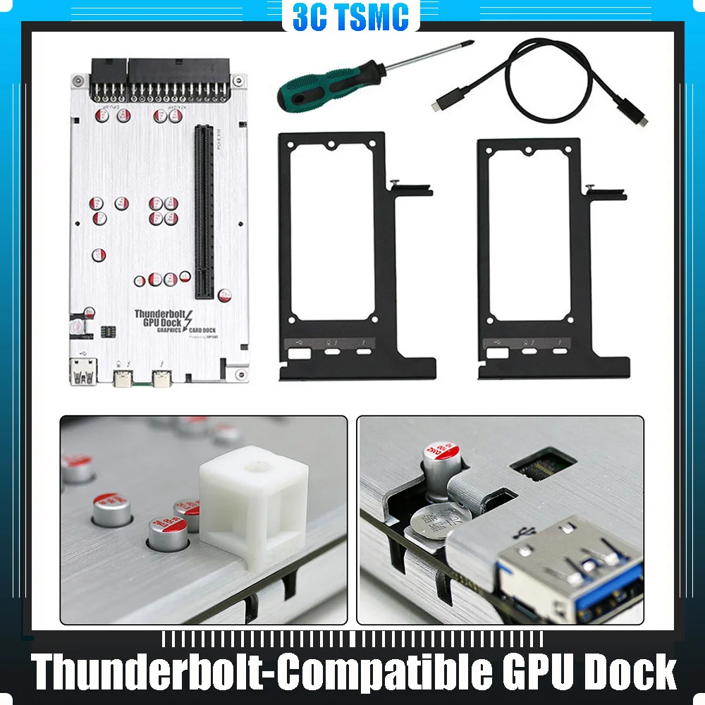 

TH3P4G3 Mini Thunderbolt-совместимая док-станция для графического процессора 40 Гбит/с, внешний адаптер для видеокарты для ноутбука, ноутбука, внешней видеокарты