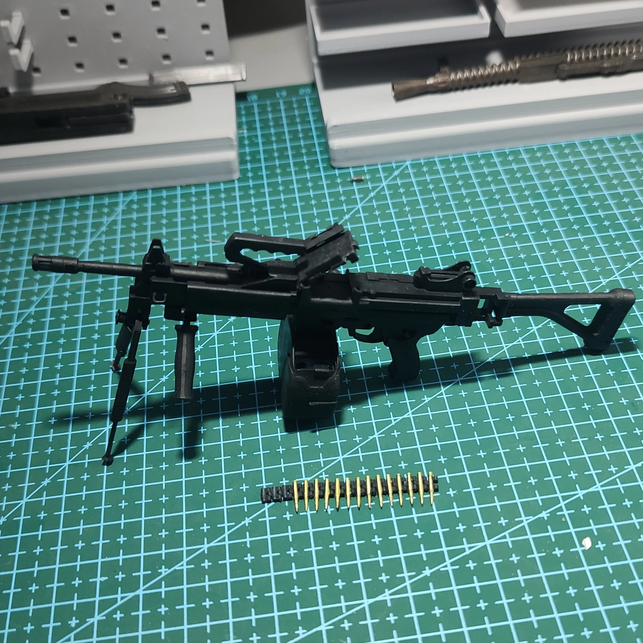 ثلاثية الأبعاد مطبوعة 1/6 مقياس Negev NG7 رشاش نموذج مصغر مسدس لعبة لشخصيات العمل 12 بوصة #6