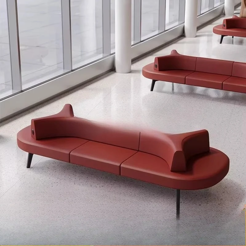 

Hotel lobby business airport lounge straight row card seat double-sided seating sofa