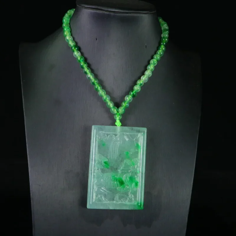 

Classic Landscape Brand Pendant Natural Quartzite Jade Pendant