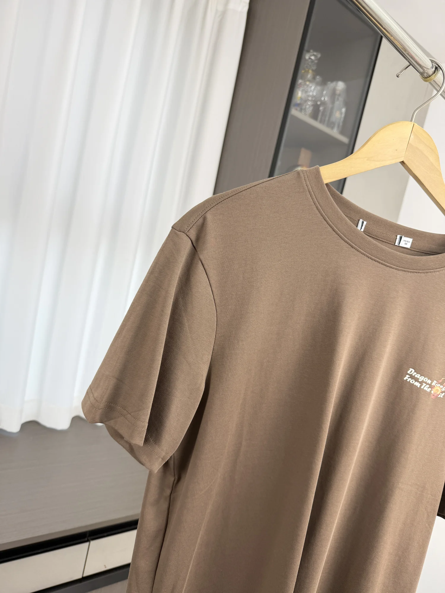Cooling Combed Cotton round Neck Short Sleeve T-Shirt Breathable High Cotton Content Summer Fashion Print Casual Men's Top
